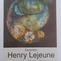 Affiche pour l'exposition Henry Lejeune , à la cave de l'abbaye de Stavelot (Stavelot) , du 2 au 10 octobre 2004.